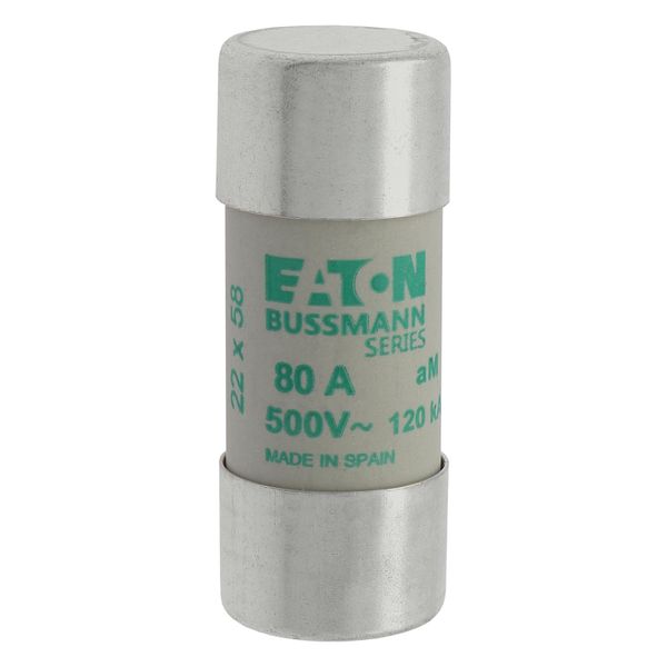 Fuse-link, LV, 80 A, AC 500 V, 22 x 58 mm, aM, IEC image 21