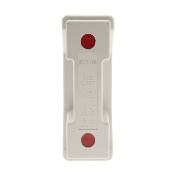Fuse-holder, LV, 100 A, AC 690 V, BS88/A4, 1P, BS, back stud connected, white image 10