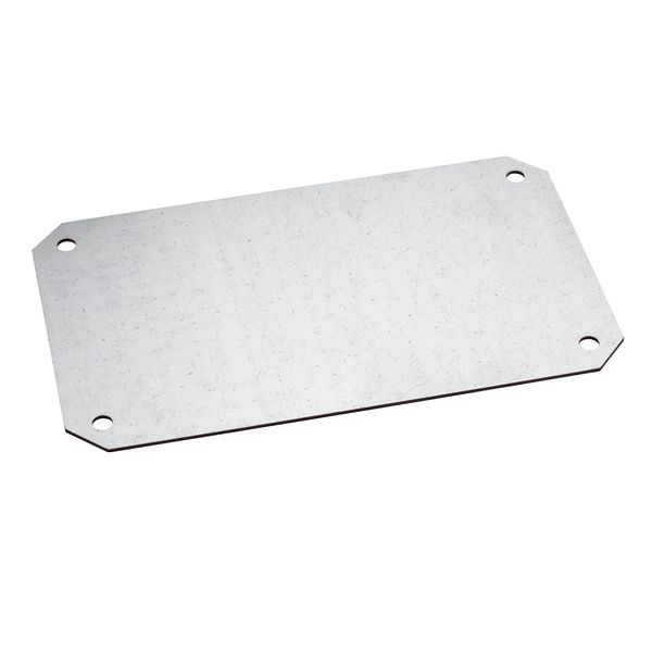 Plain mounting plate H200xW300mm made of galvanised sheet steel image 1