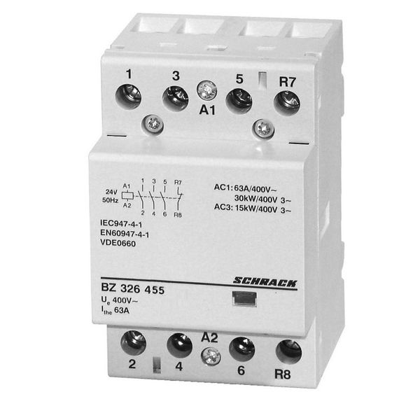 Modular contactor 63A, 3 NO + 1 NC, 24VAC, 3MW image 1