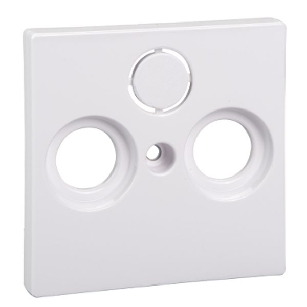 Central plate for antenna sock.-out.s 2/3 holes, active white, glossy, System M image 2