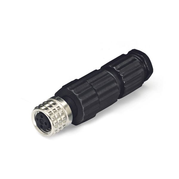 Fitted pluggable connector 3-pole M8 socket, straight image 1