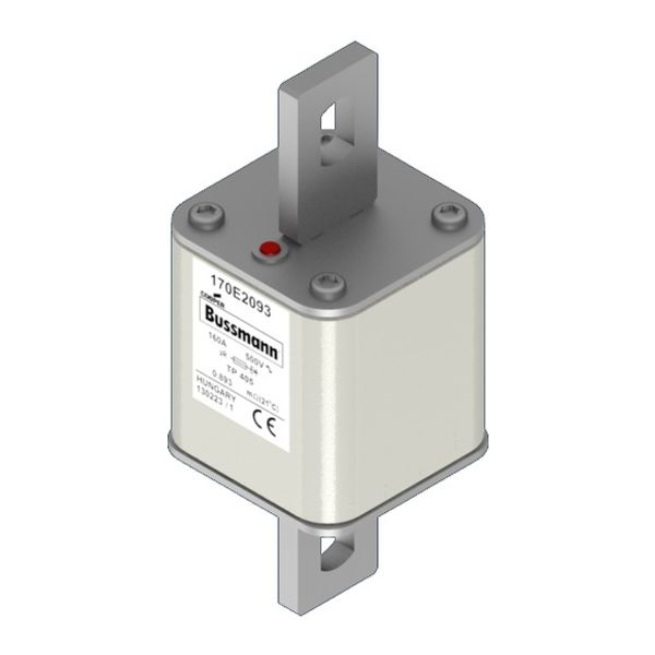 Fuse-link, high speed, 160 A, AC 500 V, 55 x 55 x 140 mm, aR, IEC, with indicator image 2