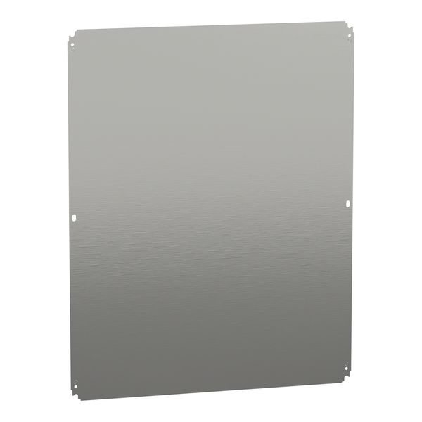 Plain mounting plate H1000xW800mm Galvanised sheet steel Reversible dimension image 1