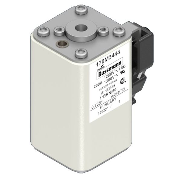 Fuse-link, high speed, 200 A, AC 1250 V, compact size 1, 45 x 59 x 81 mm, aR, IEC, UL, single indicator image 1