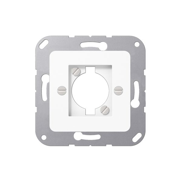 Centre plate for audio connectors, white image 6