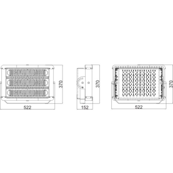 ECO HIGH POWER FLOODLIGHT 300W 857 N 41100LM BK image 7