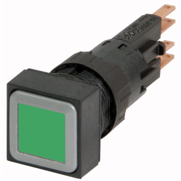 Illuminated pushbutton actuator, green, maintained image 1