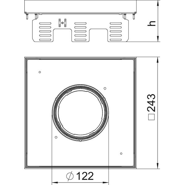 RKFN2UZD3 9VS25 Square cassette for tube 243x243mm image 2