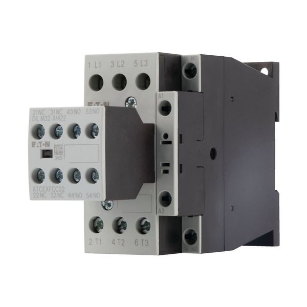 Contactor, 380 V 400 V 7.5 kW, 3 N/O, 2 NC, RDC 24: 24 - 27 V DC, DC operation, Screw terminals image 9