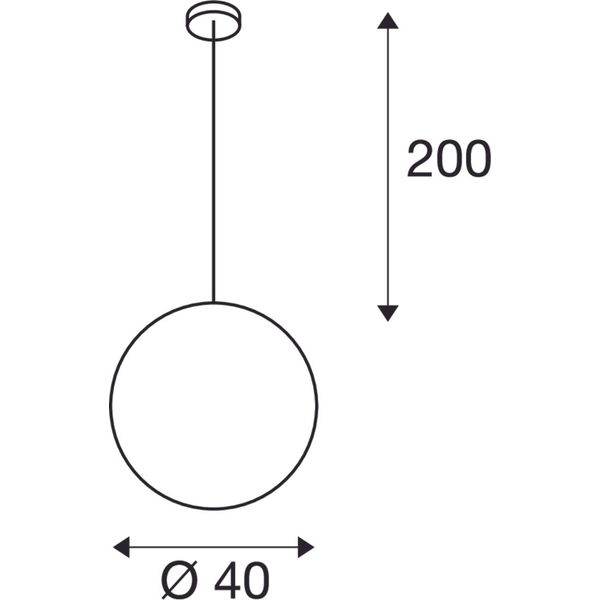 ROTOBALL 40 pendulum luminaire, E27, max. 24W, white image 2