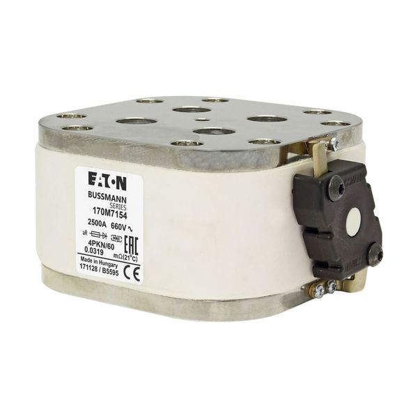 Fuse-link, high speed, 2500 A, AC 660 V, size 4, 120 x 105 x 59 mm, aR, IEC, single indicator image 12