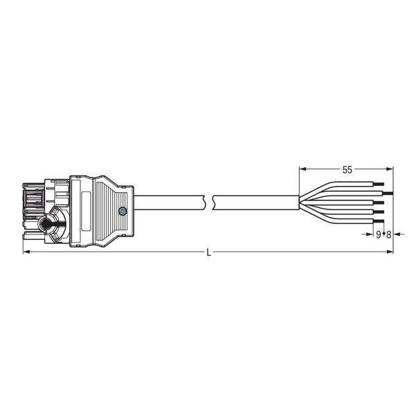 pre-assembled connecting cable Eca Distribution connector with phase s image 1