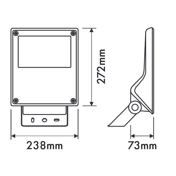 FORCA LED Mini 25W 3250lm 4000K IP65 asymmetric, grey image 5