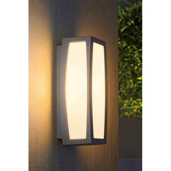 MERIDIAN BOX outdoor luminaire, E27, max. 20W, silvergrey image 1