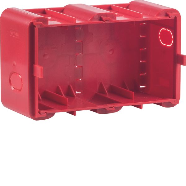 Wall box 2gang for flush-mounted installation, R.8, red image 1