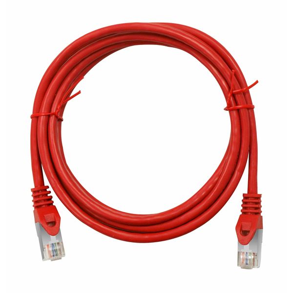 Patchcord RJ45 shielded, Cat.5e, PVC, red, 0.5m image 2