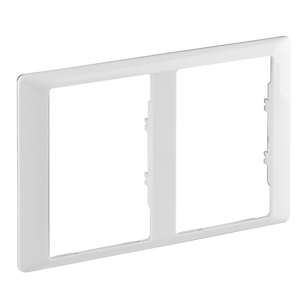 Plate Valena Life - double plate - specific 2x2P+E double socket outlet - white image 1
