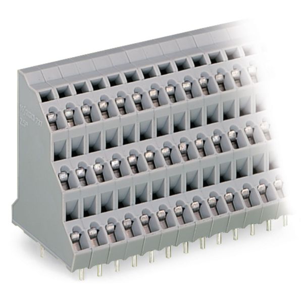 Triple-deck PCB terminal block 2.5 mm² Pin spacing 5 mm gray image 1