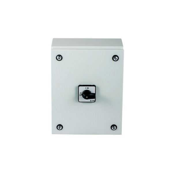 T0, 20 A, surface mounting, 4 contact unit(s), 90 °, maintained, 0-1, in steel enclosure, Design number 15682 image 2