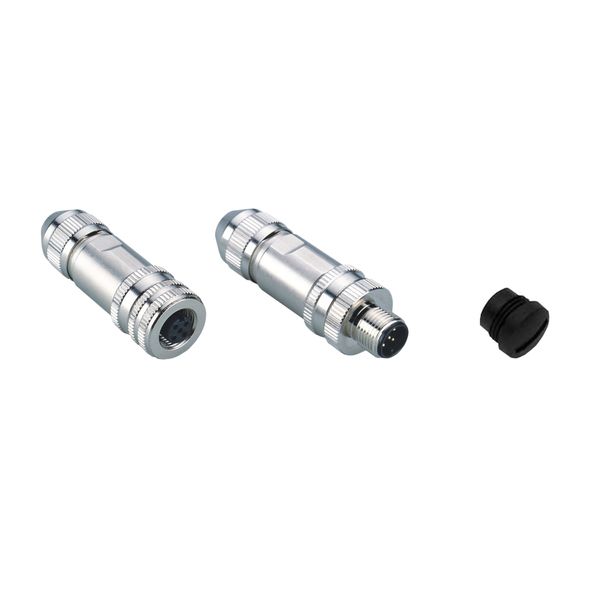 connector kits for CANopen/RS485 - 1 male, 1 female connector M12 + cap M12 image 3