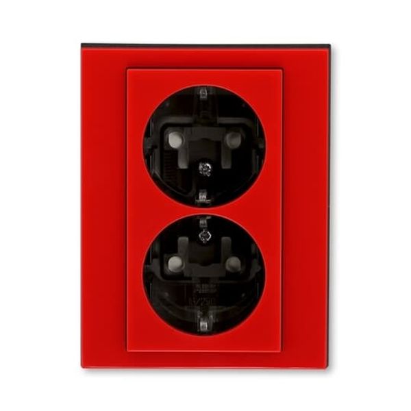 5522H-C03457 65 Outlet double Schuko shuttered image 2