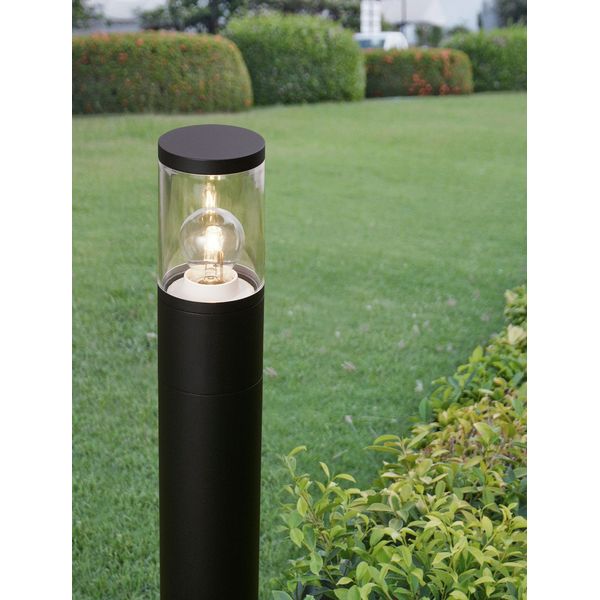 Black Aluminium & Acrylic LED E27 1x12 Watt 220-240 Volt IP54 Bulb Excluded D: 9 H: 50 cm image 1