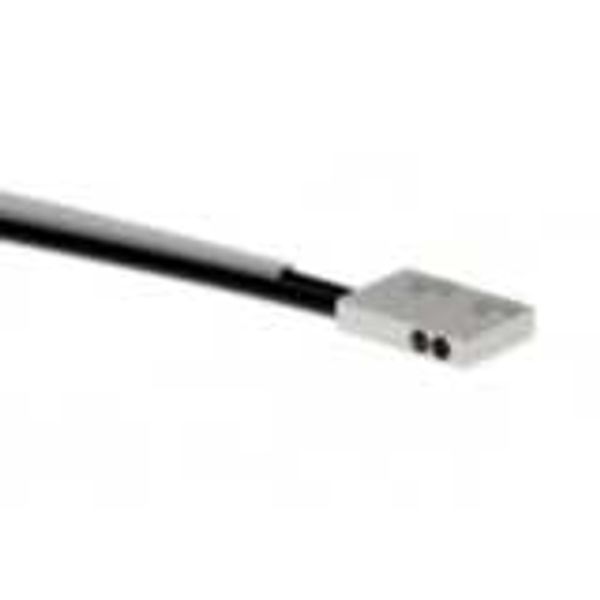 Fiber optic sensor head, diffuse, square, side-view, R1 flexible fiber image 3