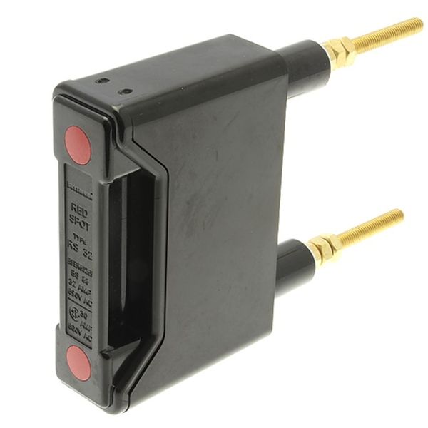 Fuse-holder, LV, 32 A, AC 690 V, BS88/A2, 1P, BS, back stud connected, black image 3