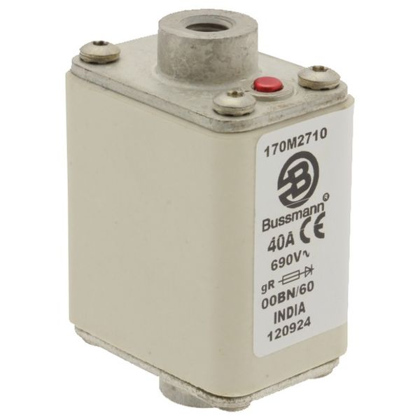 Fuse-link, high speed, 50 A, AC 690 V, size 00, 30 x 62 x 64 mm, aR, IEC, single indicator image 4