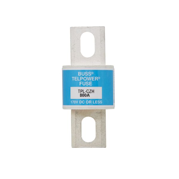 Eaton Bussmann series TPL telecommunication fuse, 170 Vdc, 500A, 100 kAIC, Non Indicating, Current-limiting, Bolted blade end X bolted blade end, Silver-plated terminal image 9