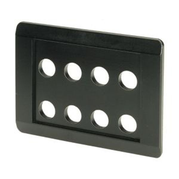 Flush mounting plate, black, 8 mounting locations image 2