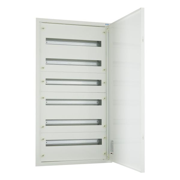 Complete flush-mounted flat distribution board, white, 24 SU per row, 6 rows, type C image 14