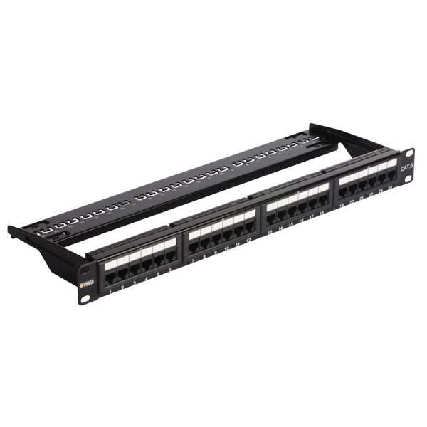 Patch panel - 24 RJ45 Cat6 UTP conn.1u image 1