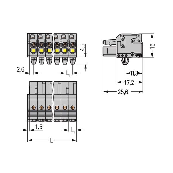 2231-118/008-000 1-conductor female connector; push-button; Push-in CAGE CLAMP® image 3