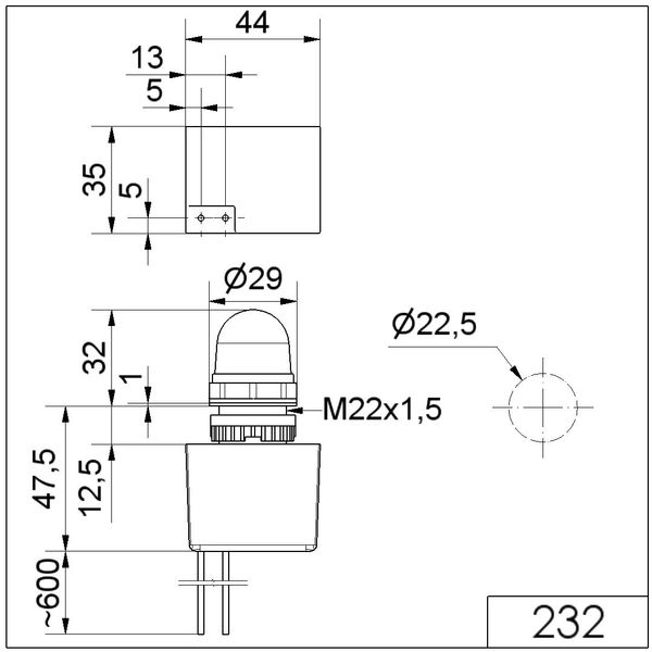 Flashing Beacon EM 230VAC YE image 3