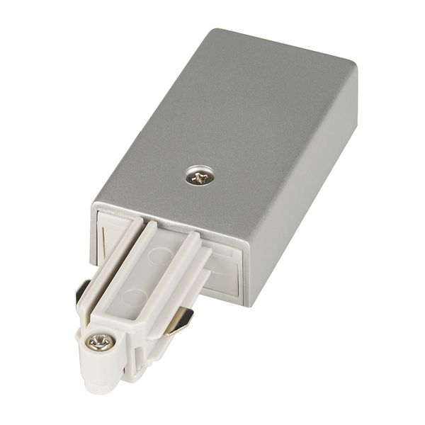 Feed-in for 1-ph-hv track, protection conductor left, silver image 1