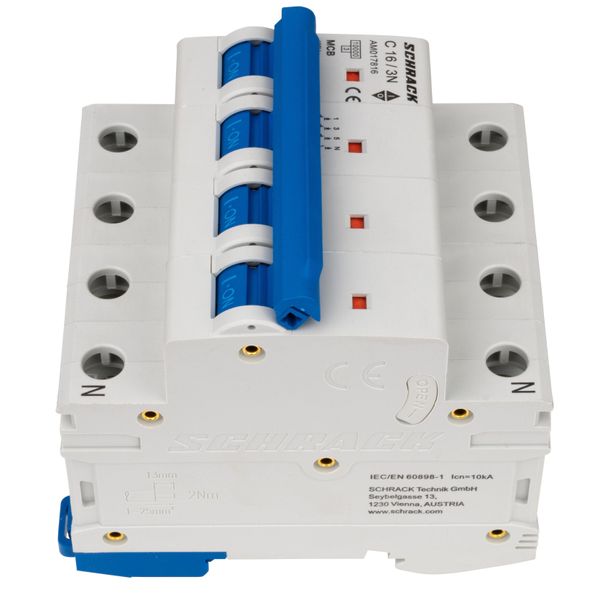 Miniature Circuit Breaker (MCB) AMPARO 10kA, C 16A, 3+N image 6