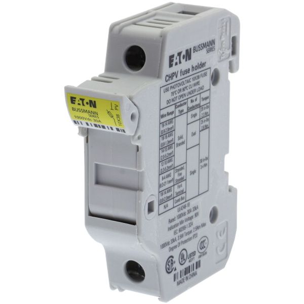 Fuse-holder, LV, 32 A, DC 1000 V, 10 x 38 mm, gPV, 1P, UL, IEC, DIN rail mount image 4