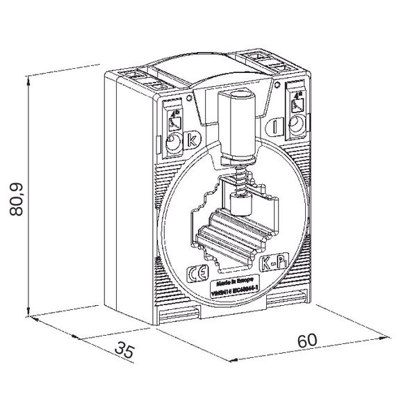 Plug-in current transformer Primary rated current: 100 A Secondary rat image 2