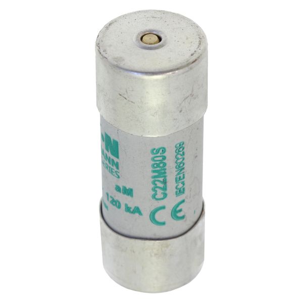 Fuse-link, LV, 80 A, AC 500 V, 22 x 58 mm, aM, IEC, with striker image 6