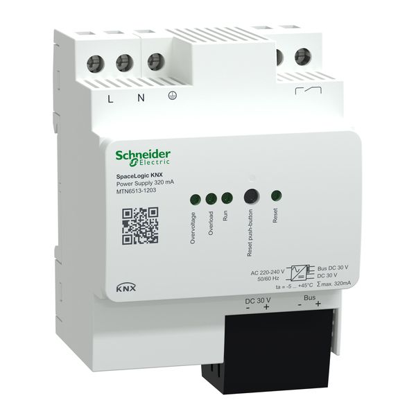 Power supply, Spacelogic KNX, REG-K/320 mA, white image 2