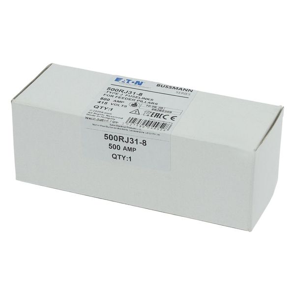 Utility fuse-link, LV, 500 A, AC 415 V, BS88/J, 49 x 131 mm, gL/gG, BS, 92mm fixing centres image 1