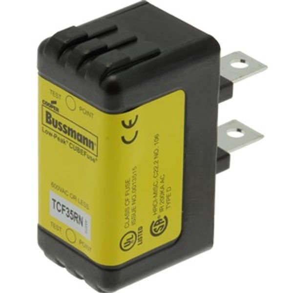 Fuse-link, low voltage, 35 A, AC 600 V, DC 300 V, 26 x 29 x 55 mm, CF, J, 1P, UL, CSA, time-delay, non-indicating image 1