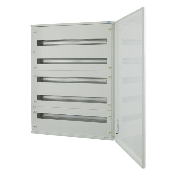 Complete surface-mounted flat distribution board, white, 33 SU per row, 5 rows, type C image 3