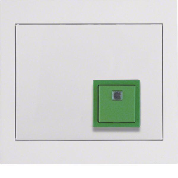 Switch-off push-button frame, K.1, p. white glossy image 1