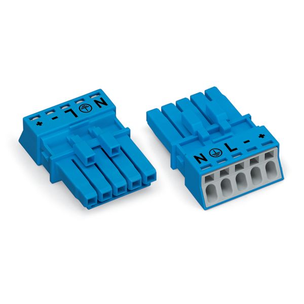 Socket 5-pole Cod. I blue image 2