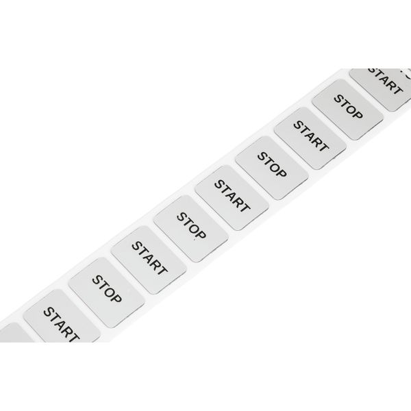 Push-button marker 27 x 19 mm silver-colored image 1