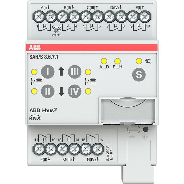 SAH/S8.6.7.1 Switch/Shutter Actuator, 8-fold, 6 A, MDRC image 3