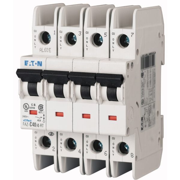 Miniature circuit breaker (MCB), 50 A, 4p, characteristic: B, NA image 1